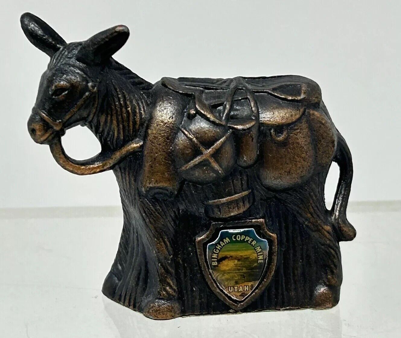 Bingham Copper Mine, Utah, Vintage Souvenir Donkey Made In Japan