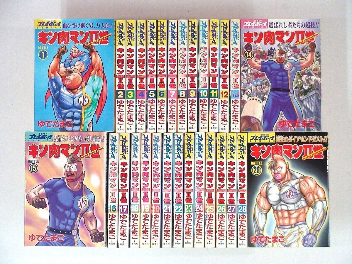 Kinnikuman Ⅱ Vol. 1-29 Complete Comic set Japanese Ver. Yudetamago Used Manga JP