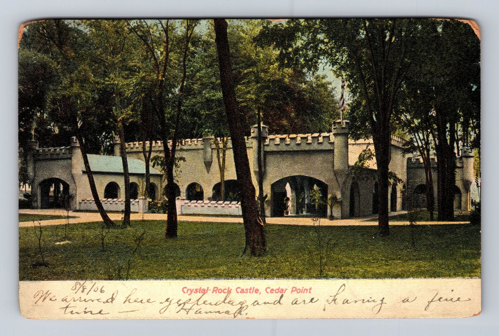 Cedar Point OH-Ohio, Crystal Rock Castle, Antique, Vintage c1906 Postcard