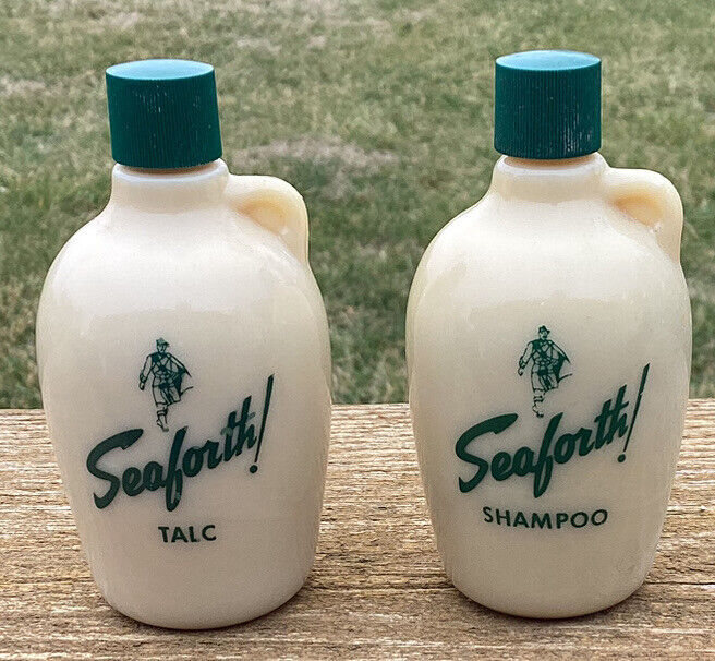 Vintage Seaforth Talc and Shampoo by A. D. McKelvy N.Y. Men’s Grooming Bottles