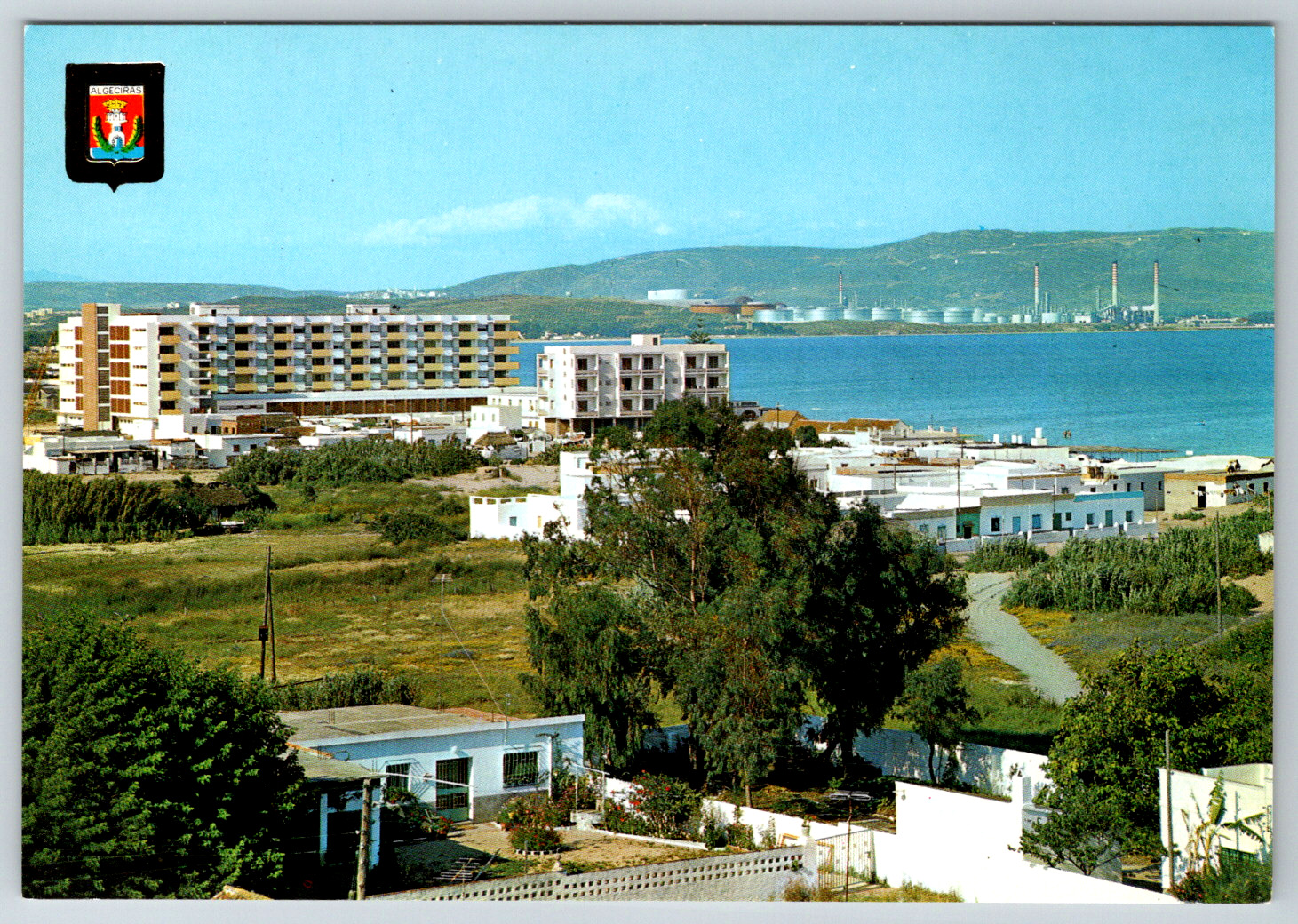 1960s Algeciras Cadiz Spain General View Rinconcillo Refinery Vintage Postcard