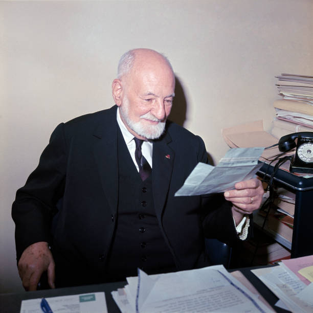 Rene Cassin politician jurist Nobel Peace Prize winner photogr- 1968 Old Photo
