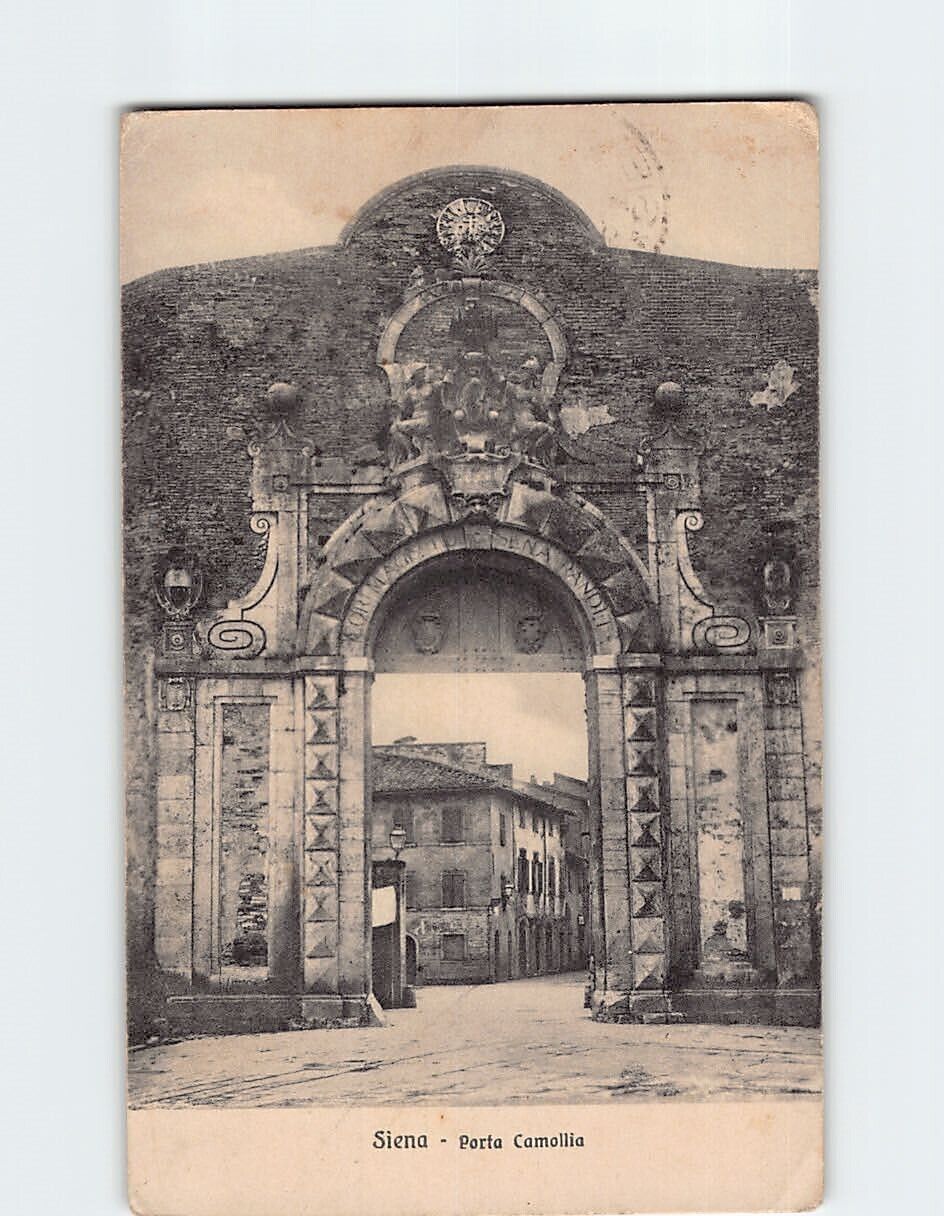 Postcard Porta Camollia Siena Italy