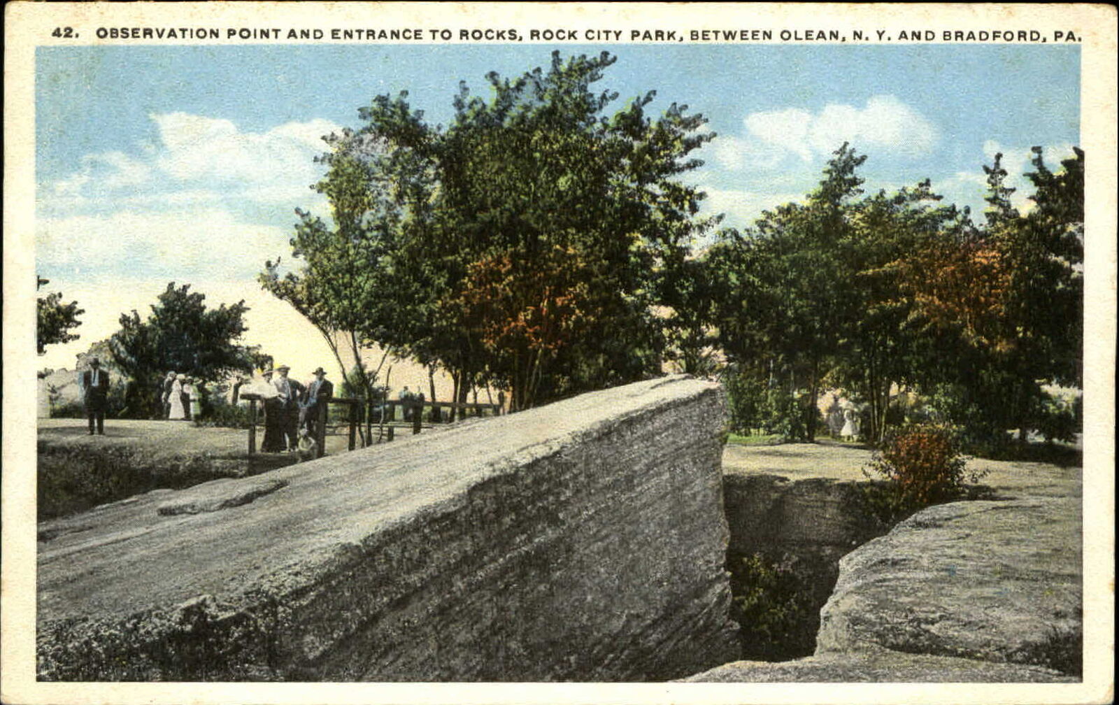 Observation Point Rock City Park between Olean NY and Bradford PA 1920s