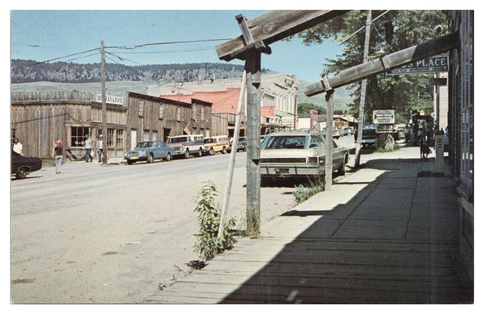 Vintage Historic Virginia City Montana MT Postcard Unposted Chrome