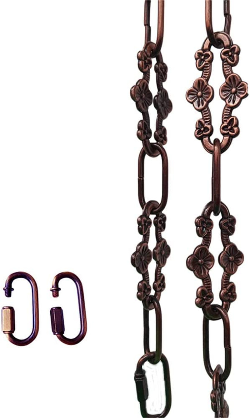WOERFU 30 Inch Antique Red Bronze Decorative Plum Buckle Chain for Hanging Light