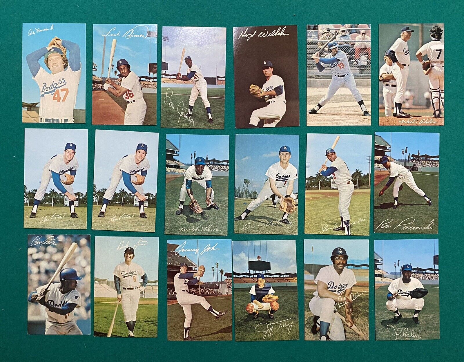 1960s LA Dodgers Postcards, Lot of 30