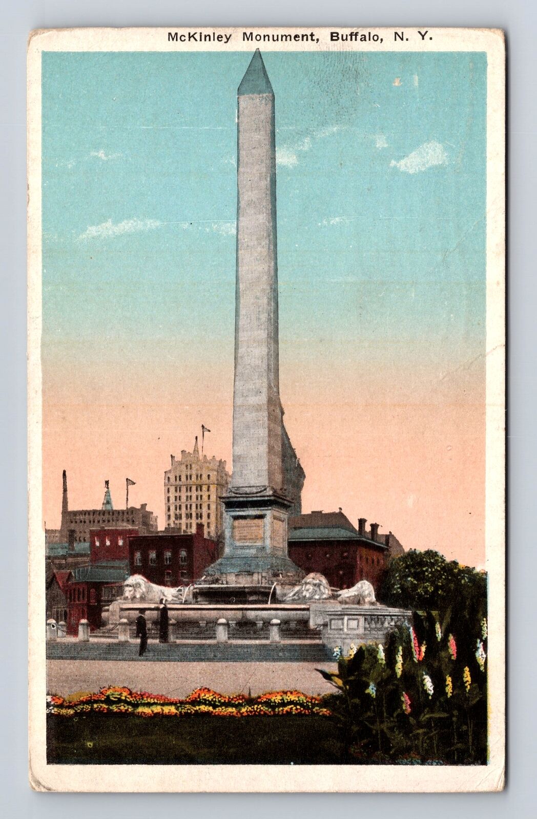 Buffalo NY- New York, McKinley Monument, Antique, Vintage c1916 Postcard