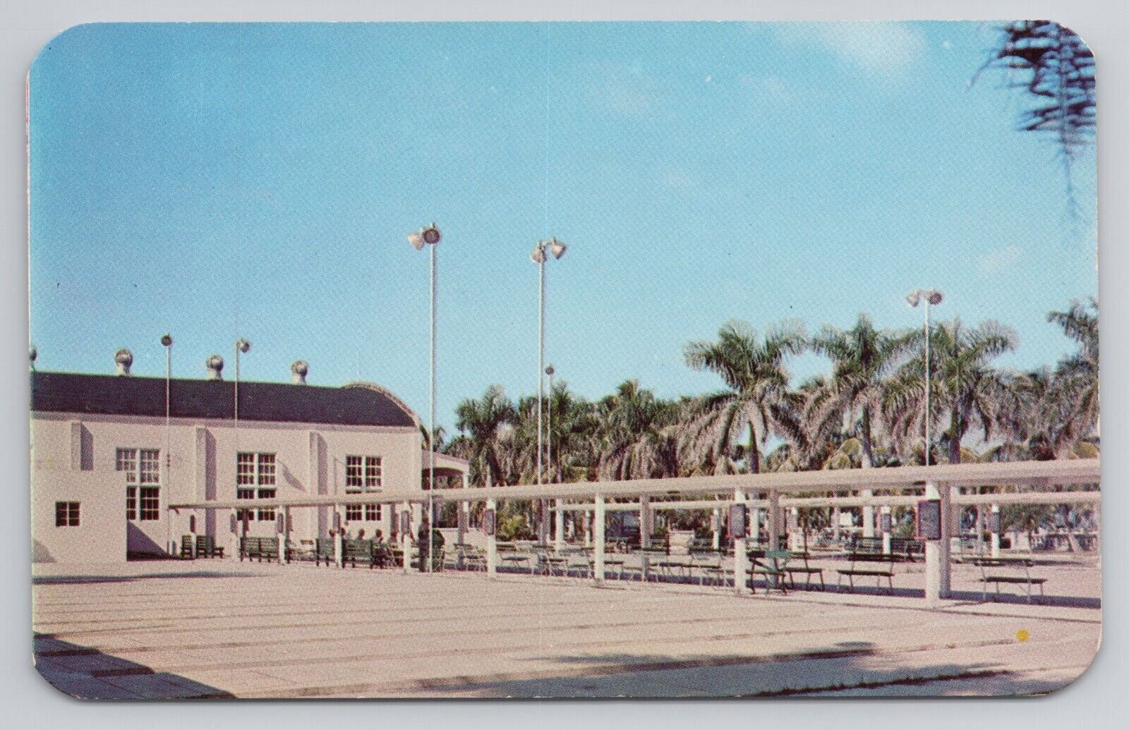 Postcard Shuffleboard Courts Yacht Basin Park Fort Myers Florida