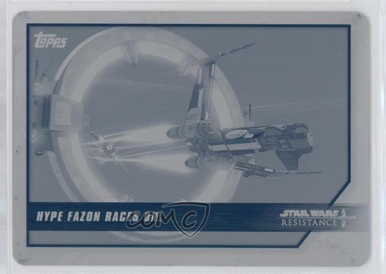 2019 Star Wars: Resistance Surprise Pack Printing Plate Cyan 1/1 Hype Fazon 13iq