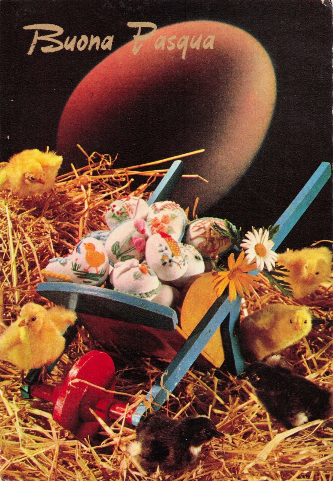 Vintage Italian Easter Postcard 1974