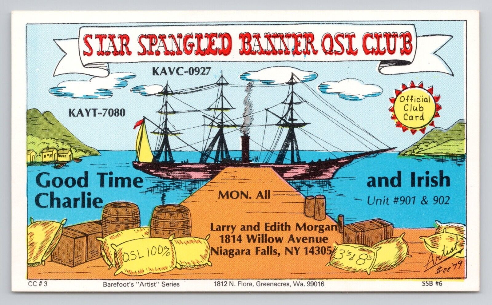 Star Spangled Banner OSL Club Postcard 3929