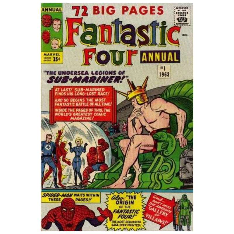 Fantastic Four (1961 series) Annual #1 in F minus condition. Marvel comics [x:
