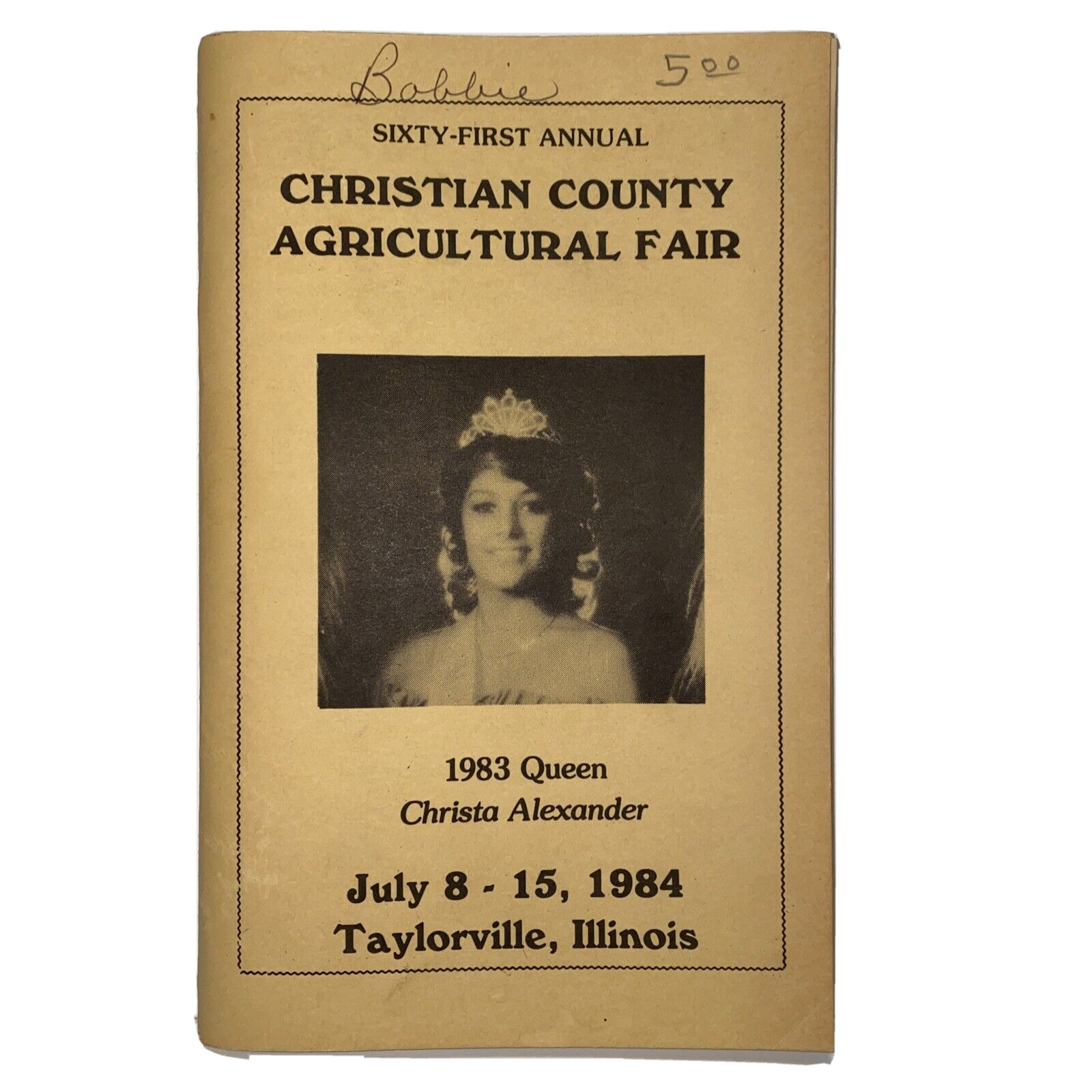 1984 Christian County Agricultural Fair Program Guide Taylorville Illinois