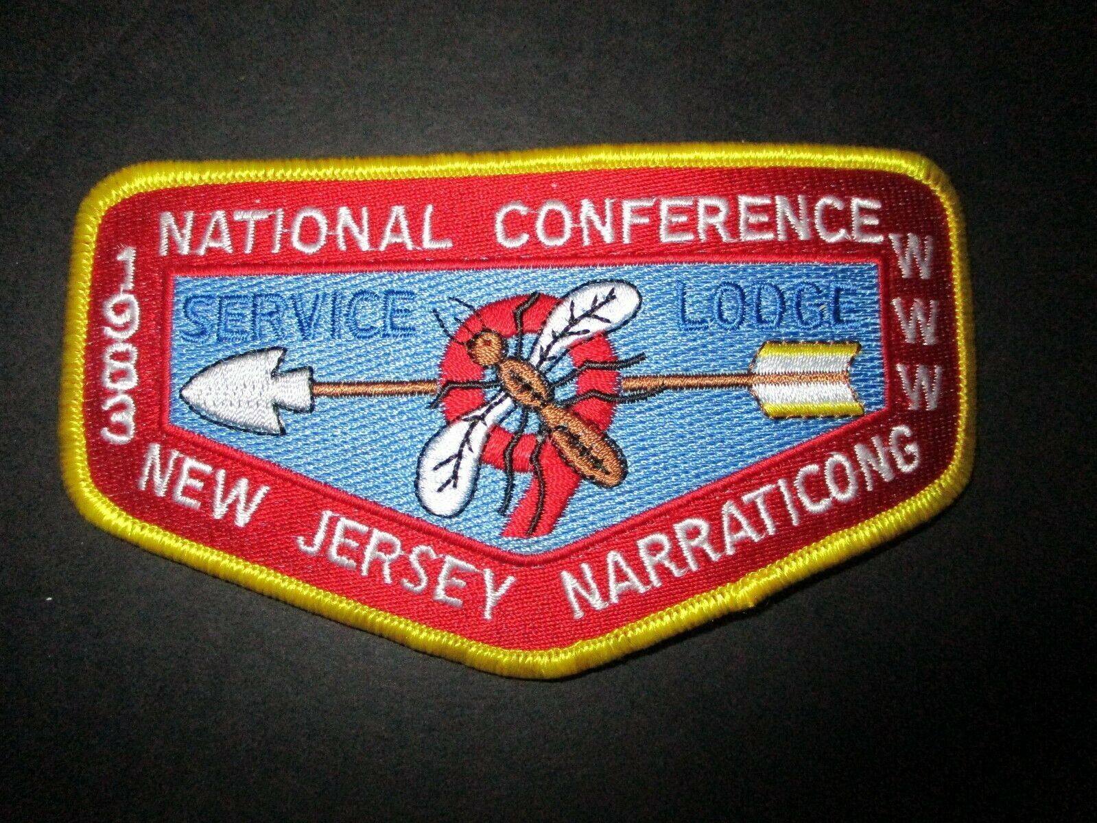 OA Lodge 1983 Service-National Conference yellow border flap
