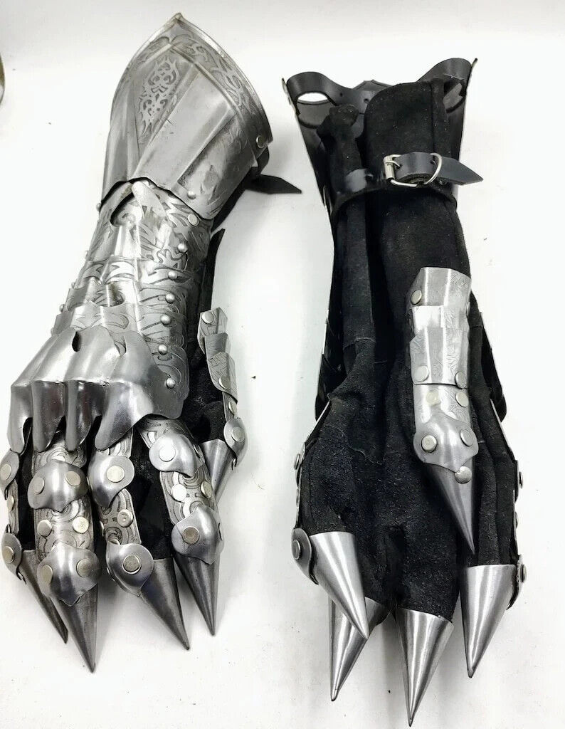 Medieval Knight Gothic Gauntlet Aching Gloves SCA Cosplay Battel Ready LARP