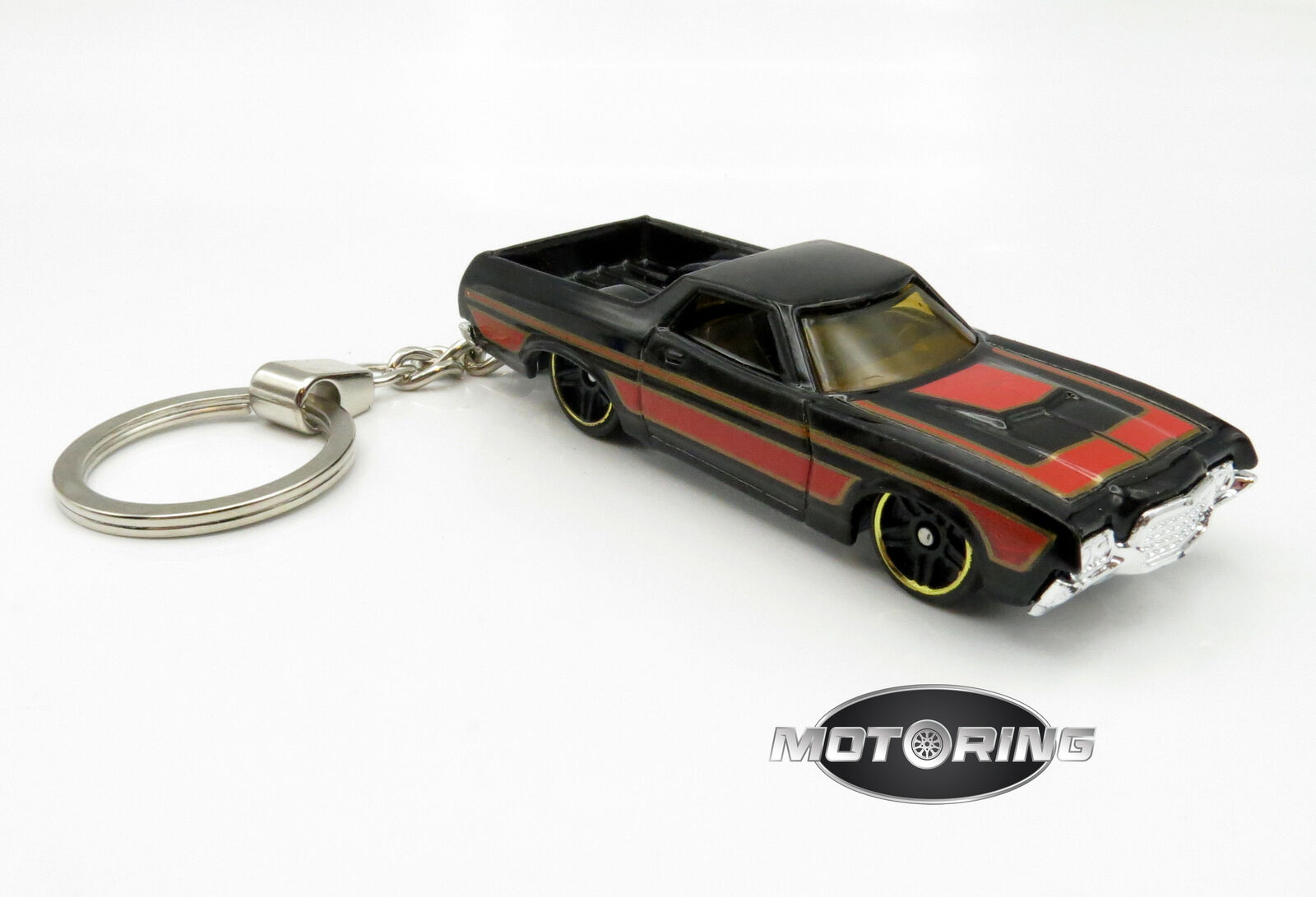 1972 \'72 Ford Ranchero Black Car Rare Novelty Keychain 1:64 Diecast