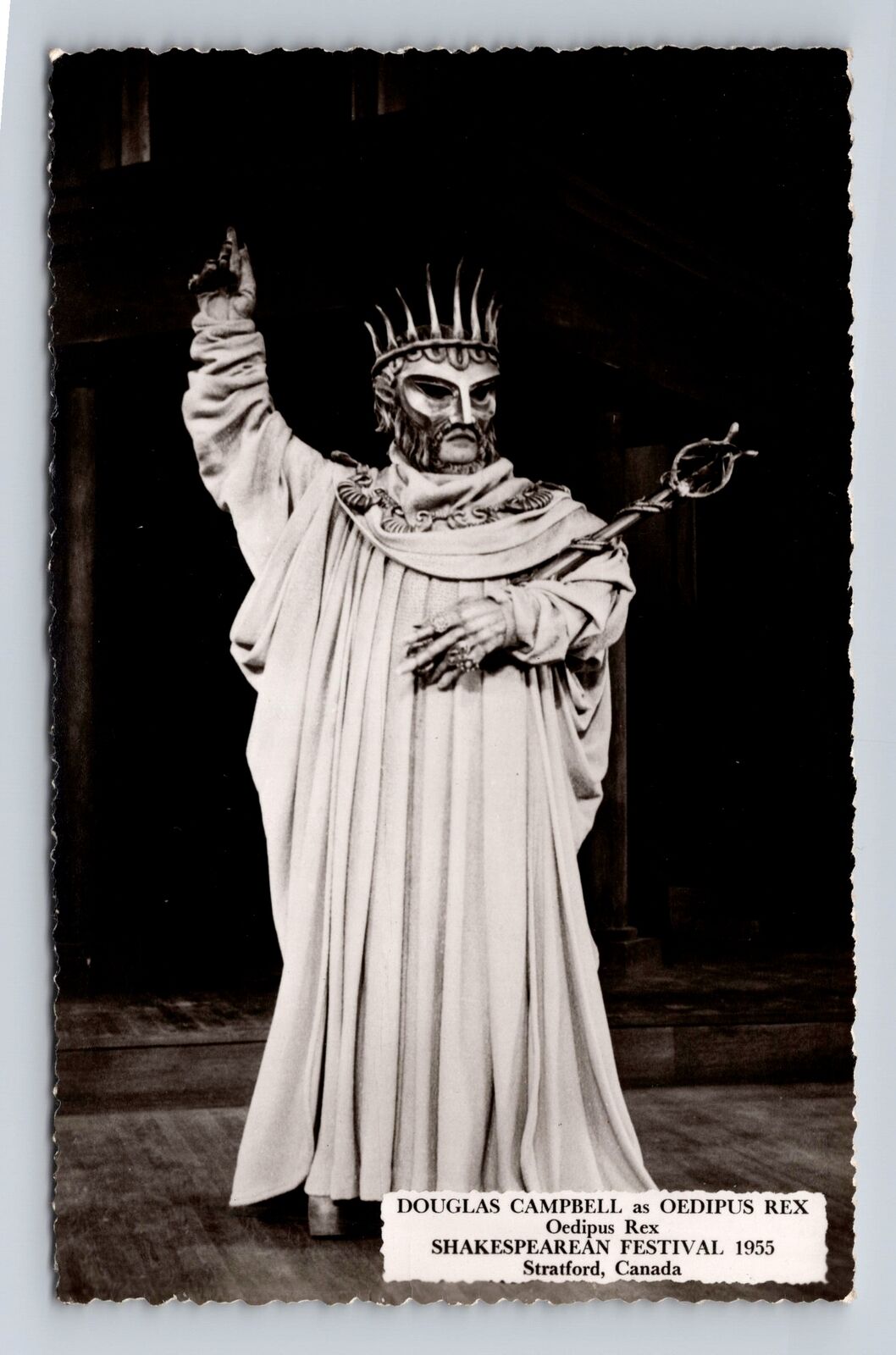 Stratford Ontario-Canada, Shakespeare Festival Douglas Campbell Vintage Postcard