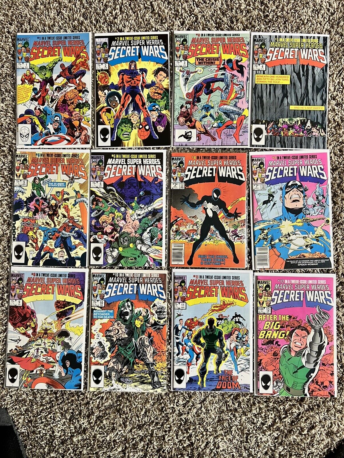 Marvel Super Heroes Secret Wars #1-12, 1984 Complete Set Full Series 1st Venom