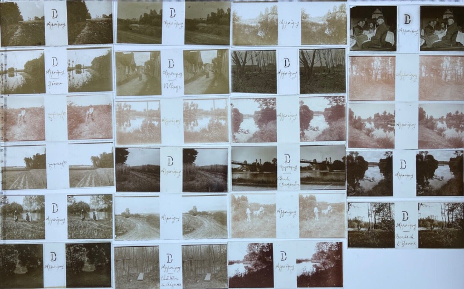 Appoigny 23 Plates Photo Stereo Positive 19th Early 20th Century Yonne France