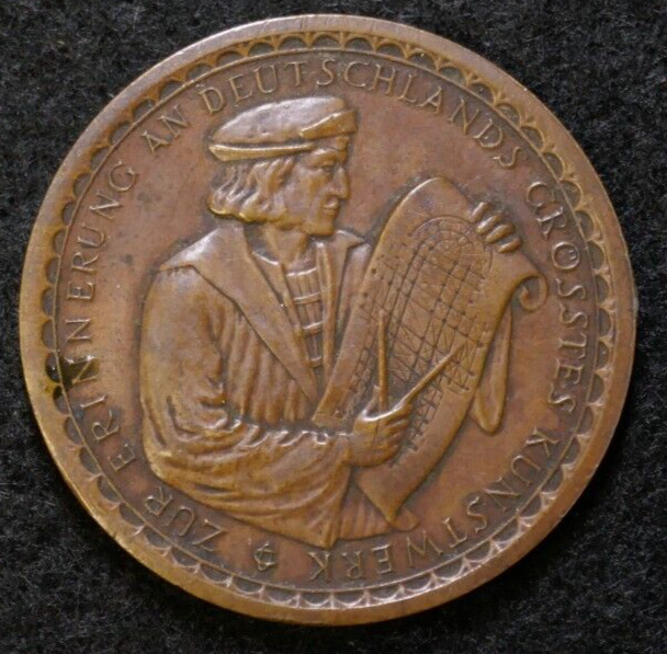 1928 Commemoration Medal for Germanys Art Work Original Pin Back