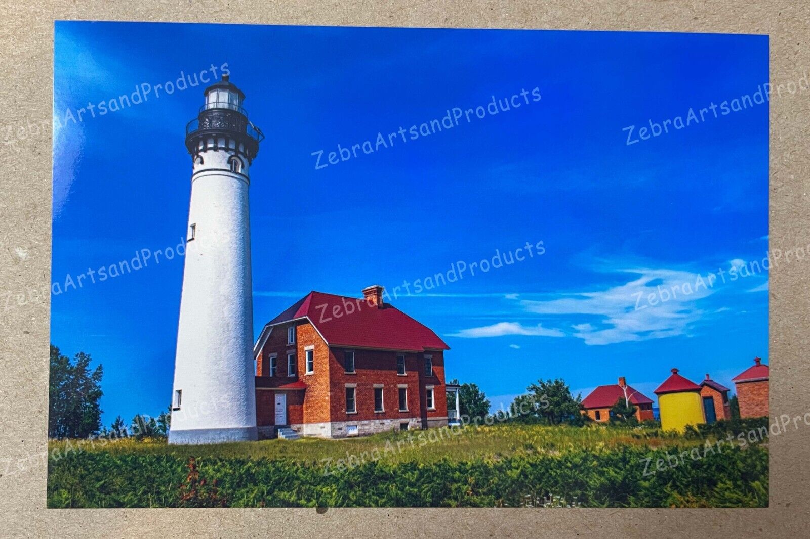 Postcard blank unused Au Sable Lighthouse MI 4x6 greeting card