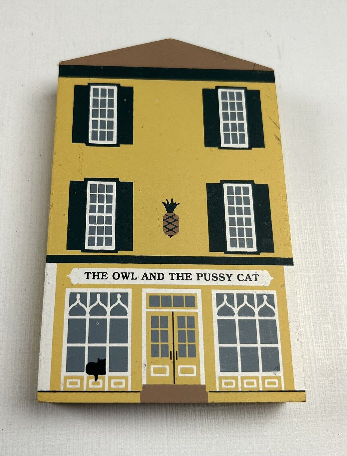Vintage 1992 Owl and the Pussy Cat Niagara Lake Cat’s Meow Shelf Sitter