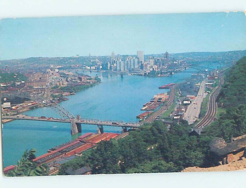 Pre-1980 PANORAMIC VIEW Pittsburgh Pennsylvania PA i0999