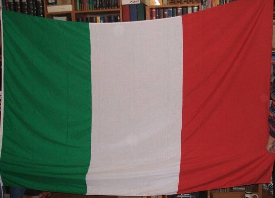 Italy - Italian big cotton flag 226 cm x 147 cm / 89\