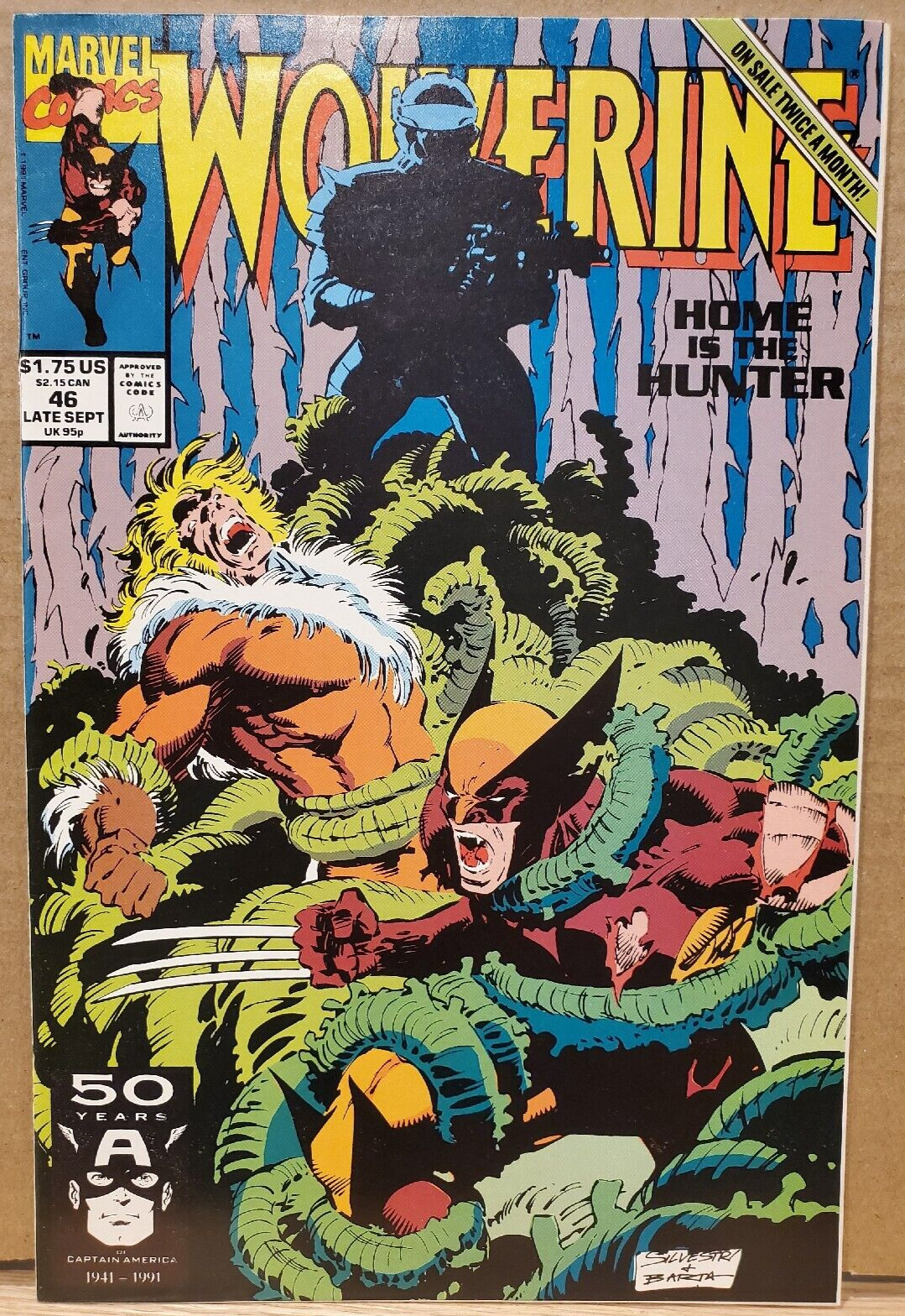 Wolverine 46 Sabretooth Lady Deathstrike Larry Hama Marc Silverstri 1991 Marvel