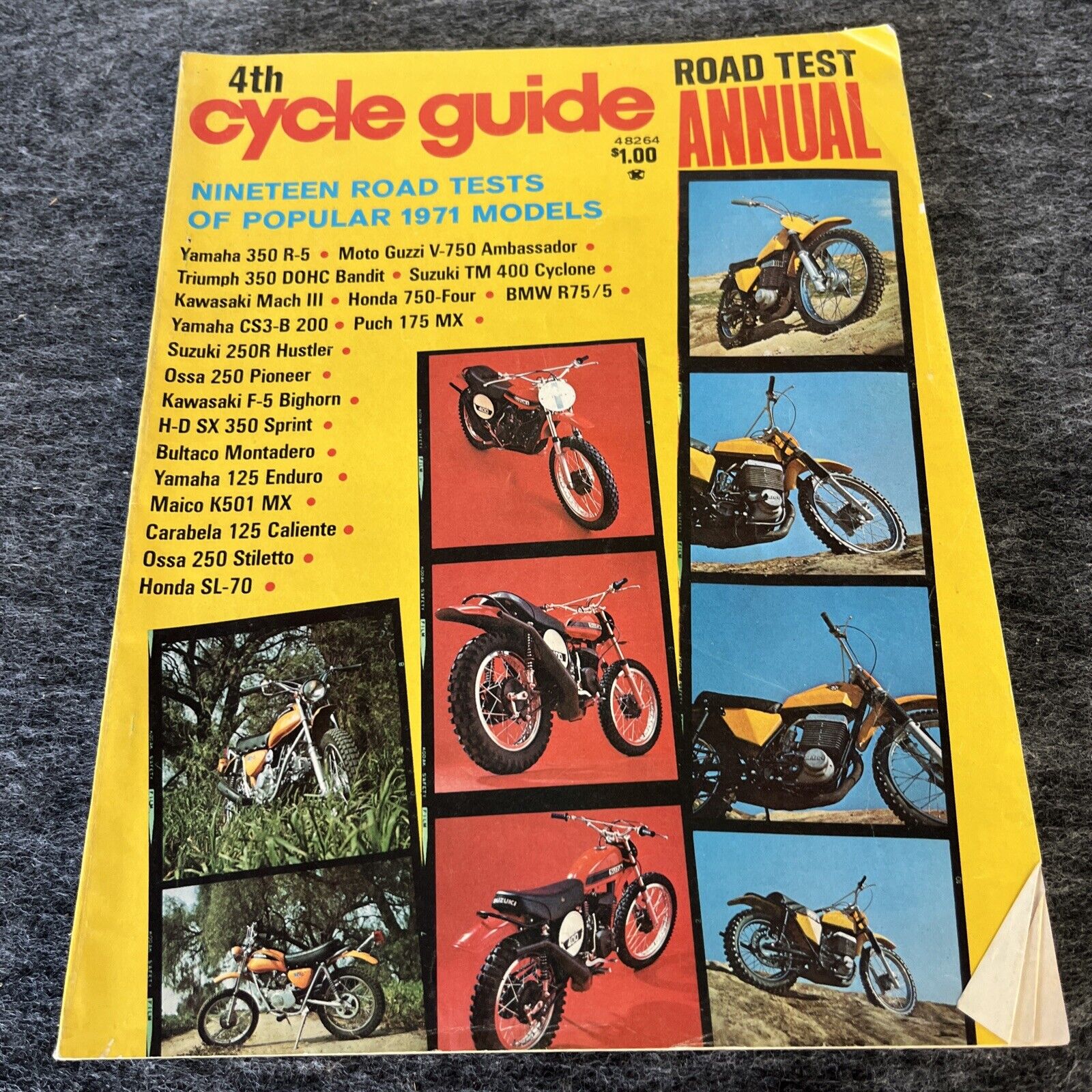 Vintage 1971 Cycle Guide Road Test 4th Annual Magazine Motorcycle 19 Models
