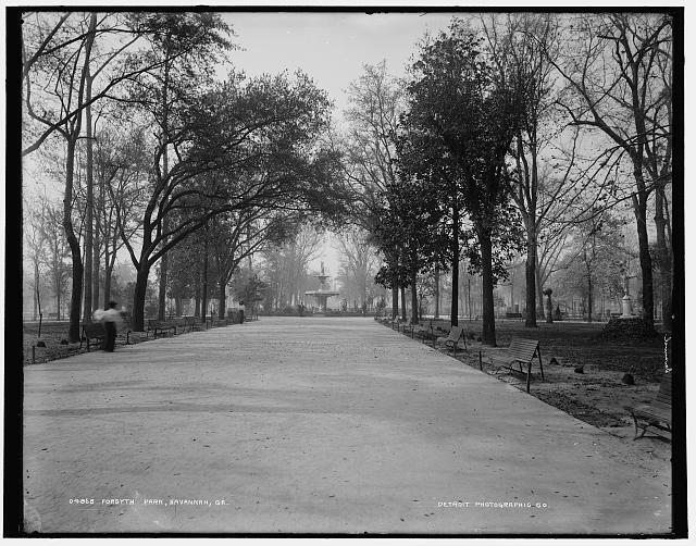 Forsythe Forsyth Park, Savannah, Georgia c1900 OLD PHOTO