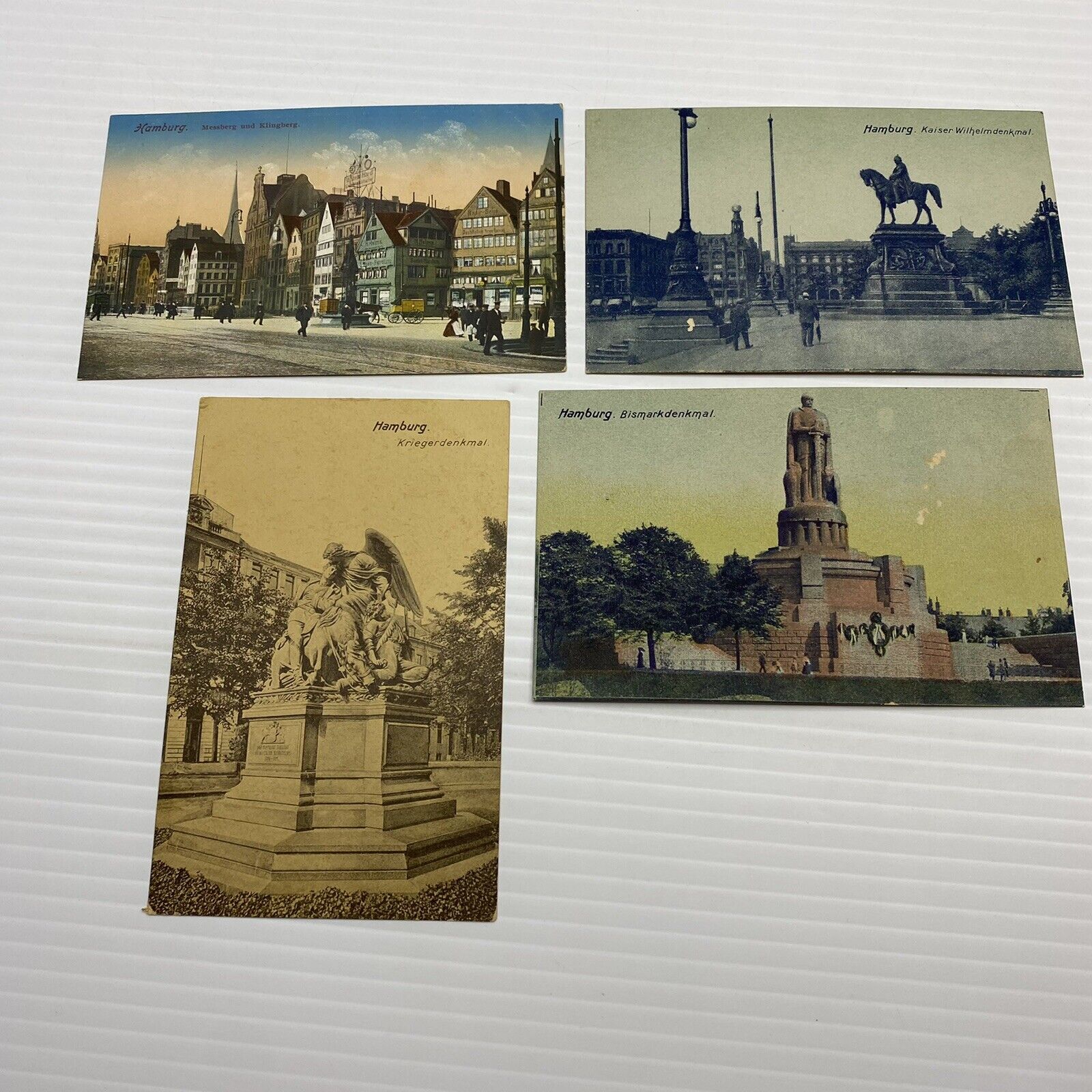 Hamburg Germany Kaiser Bismarck Monument Kriegerdenkmal Wilhelm Postcard Set 59
