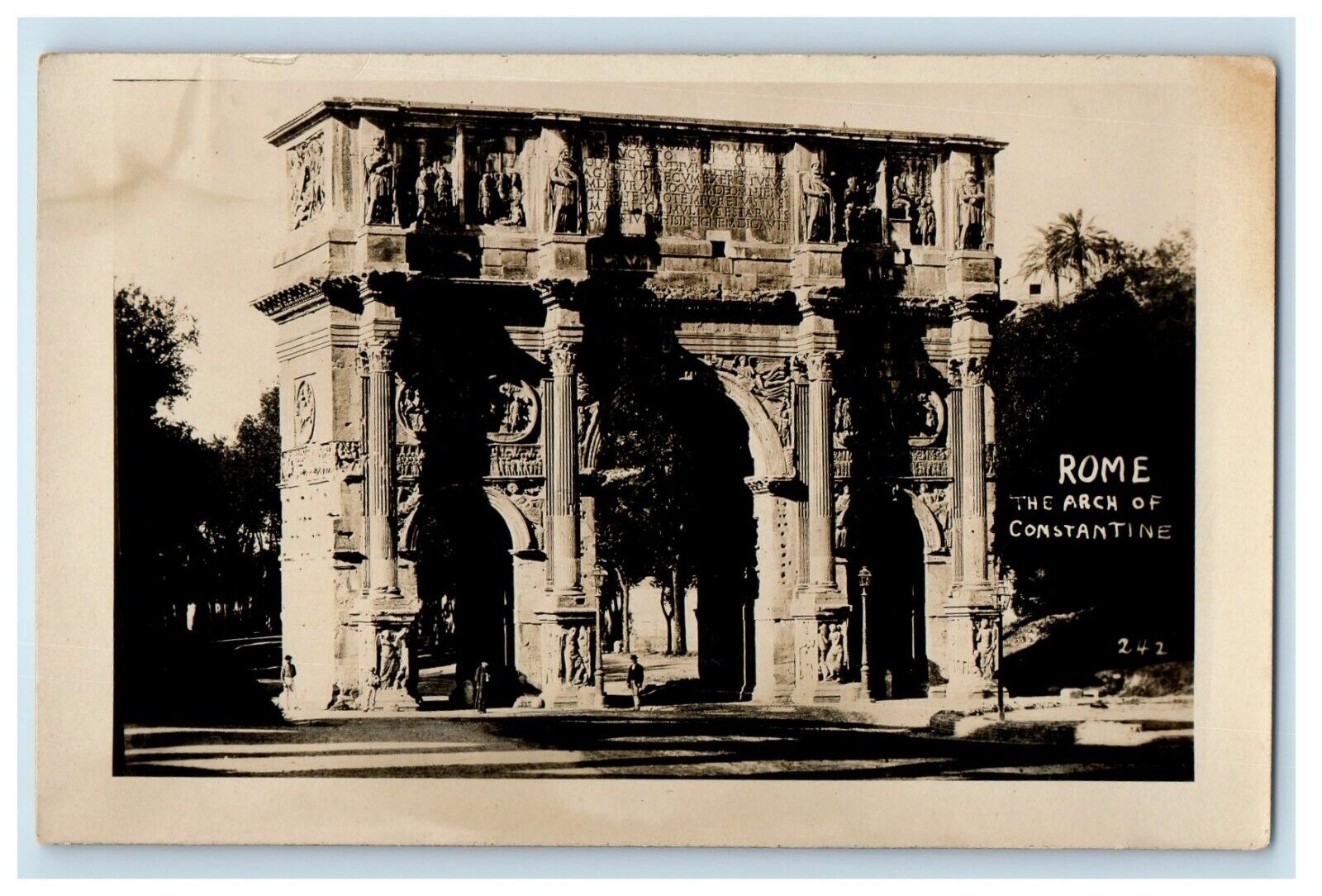 c1920's The Arch Of Constantine Rome Italy RPPC Photo Unposted Vintage Postcard