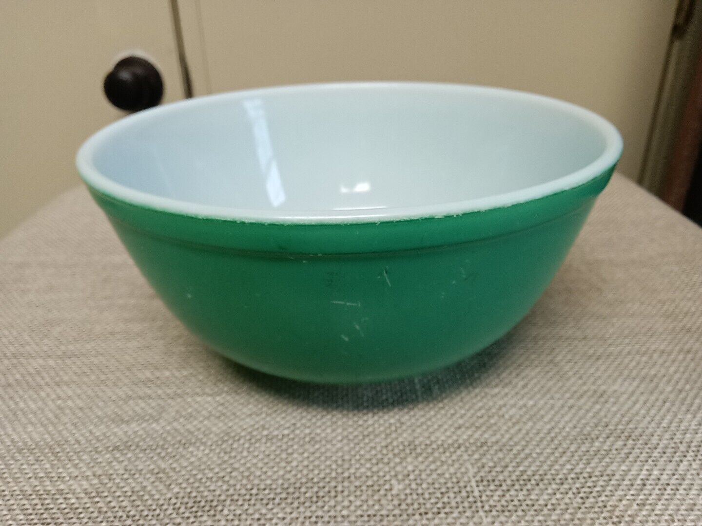 Vintage Pyrex #403 Primary Color Green Nesting Mixing Bowl Circa. 1950's USA