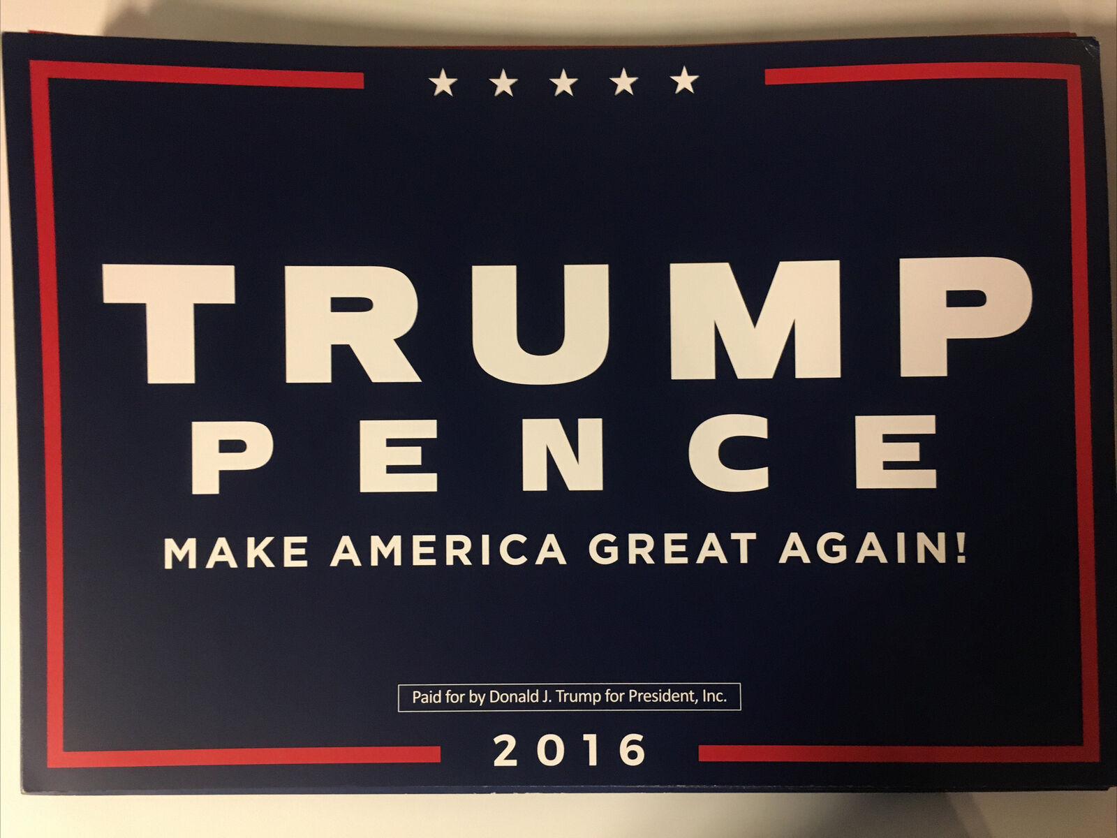 Trump Pence 2016 Wall Sign Poster