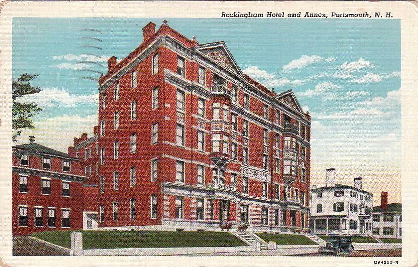 Postcard Rockingham Hotel + Annex Portsmouth NH 