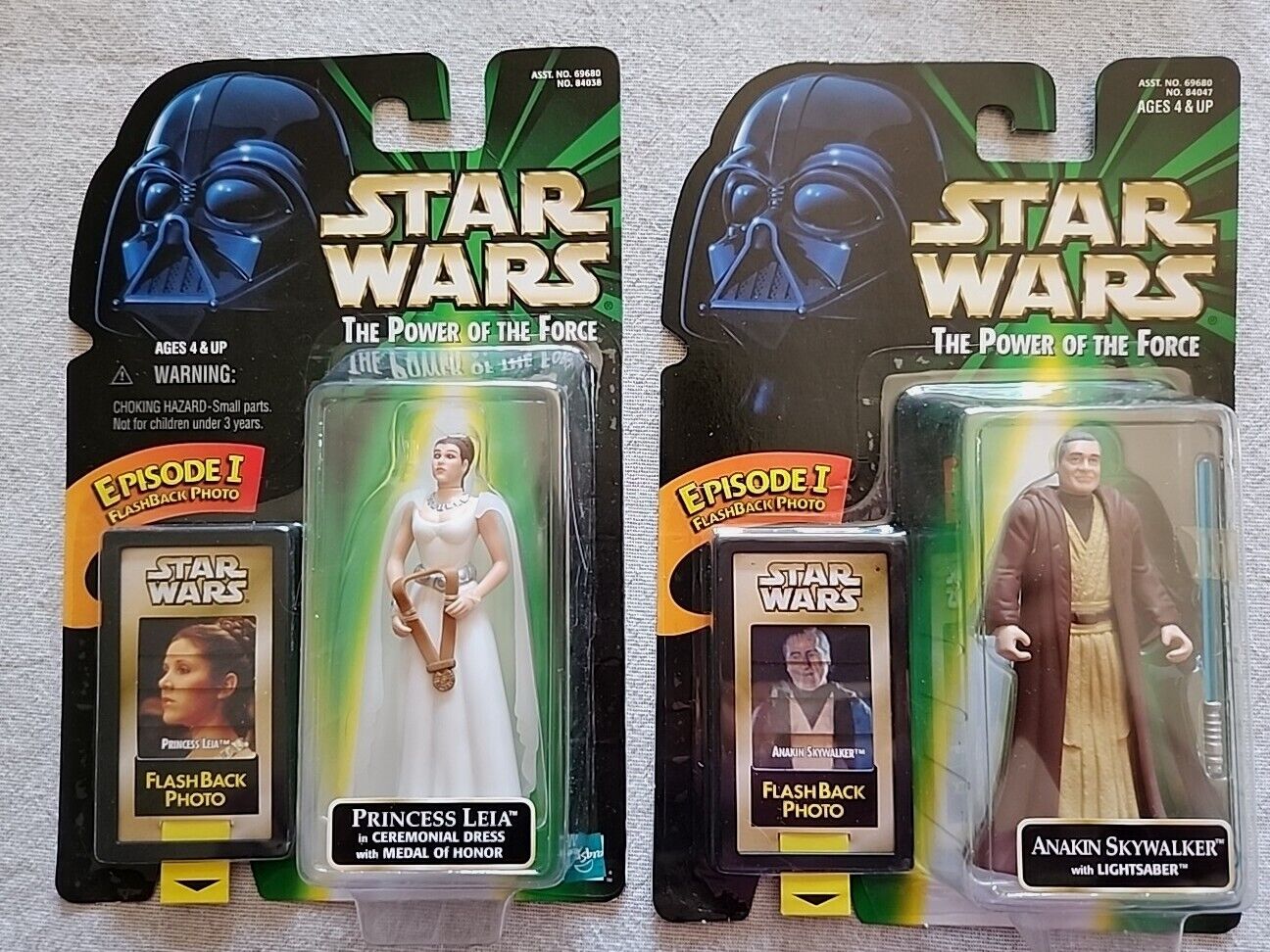 1998 Star Wars Lot Of 2 Princess Leia In Ceremonial Dress & Anakin Skywalker 