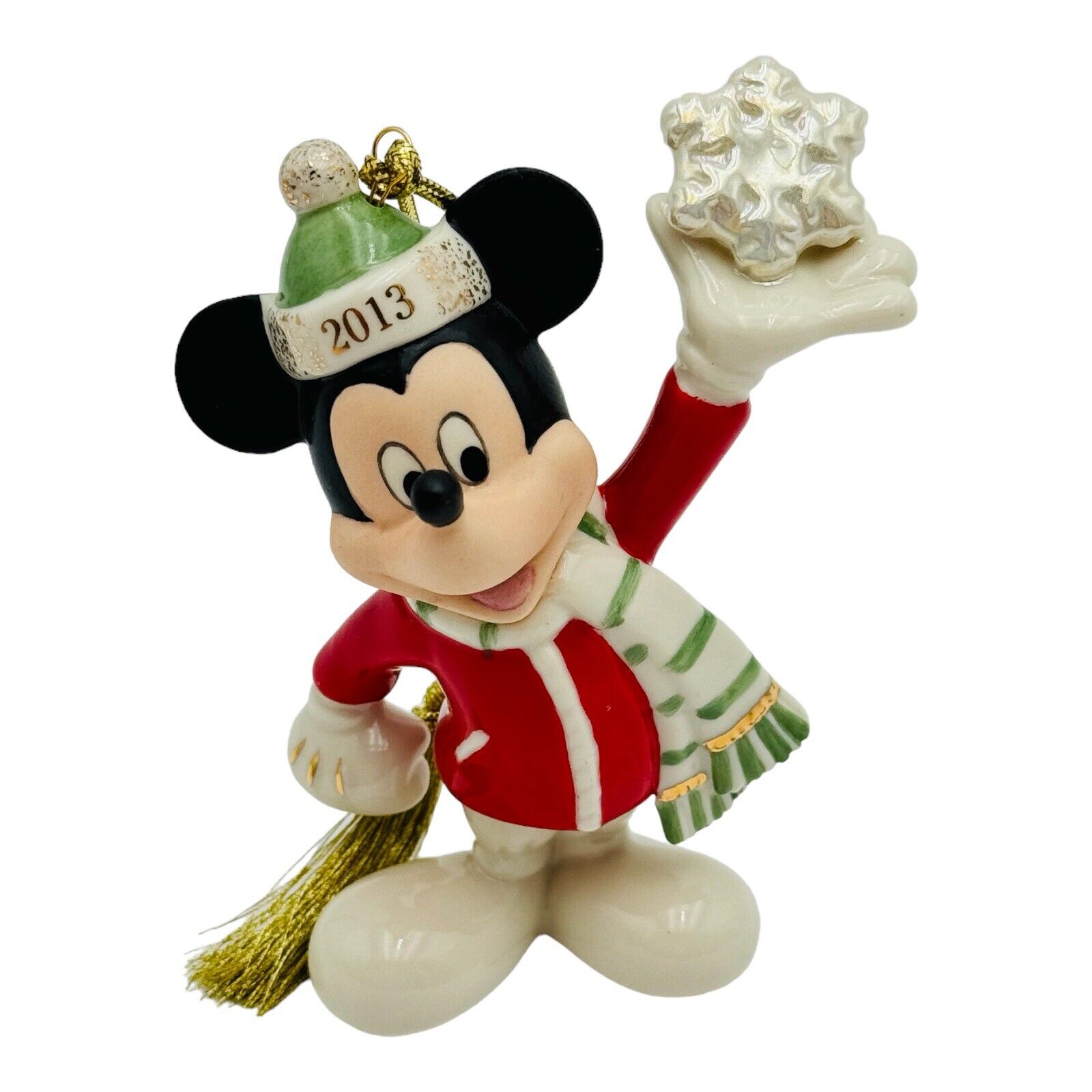 Lenox Disney 2013 Mickey’s Snowflake Surprise Christmas Ornament