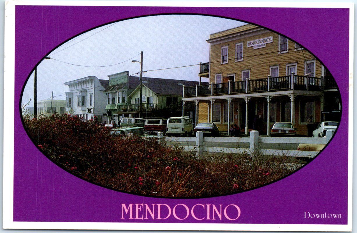 Postcard - Downtown Mendocino, California, U.S.A, North America