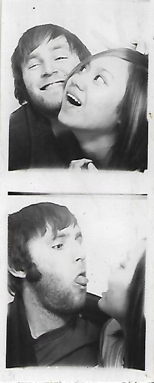 Booth Couple GIRLBOY  Found Photo BLACK & WHITE Original Portrait VINTAGE 26 66