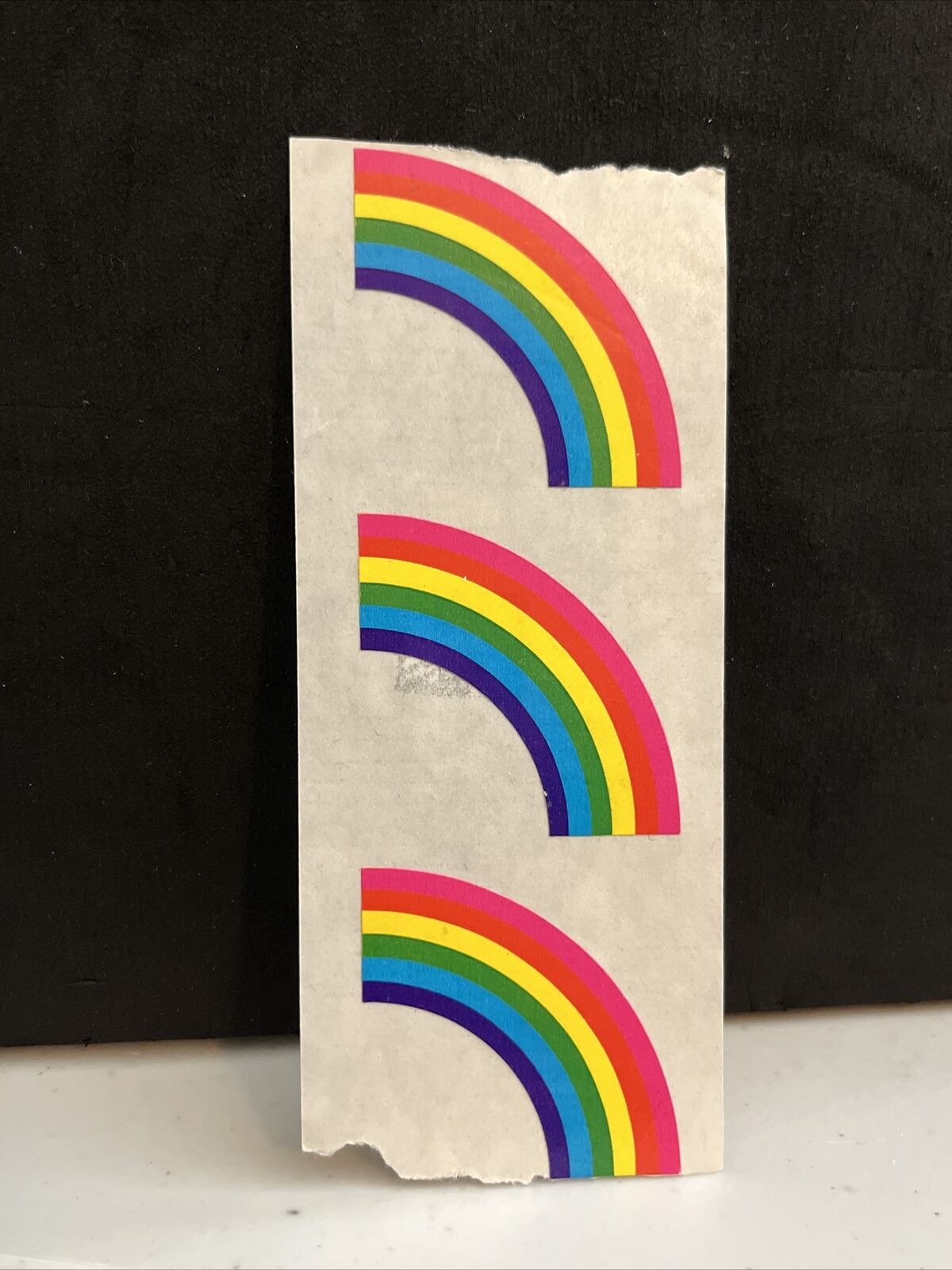 Vintage 80’s RAINBOW Sticker Strip - Rare