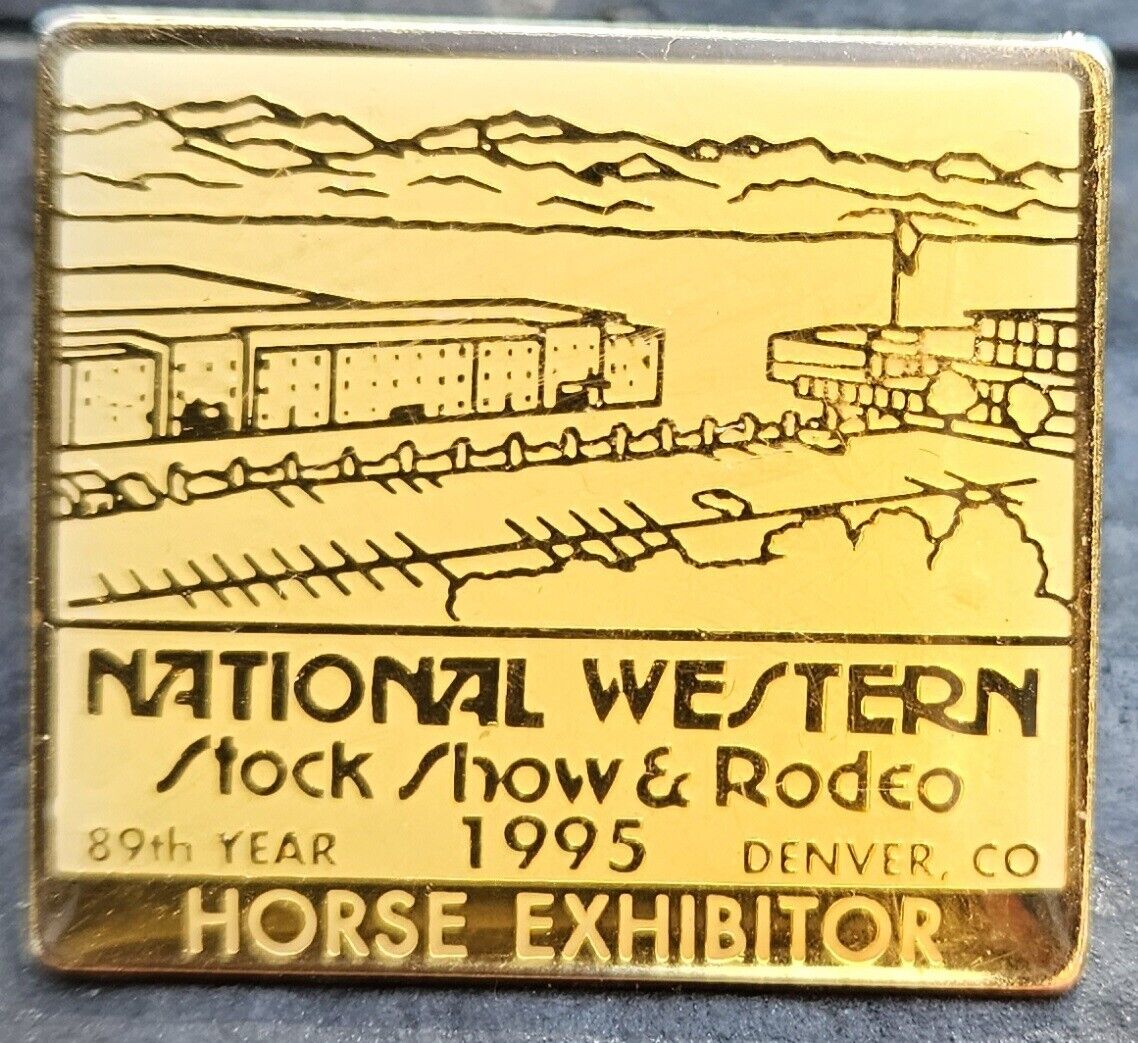 RARE 1995 Denver, CO National Western Stock Show & Rodeo Pin HORSE EXHIBITOR