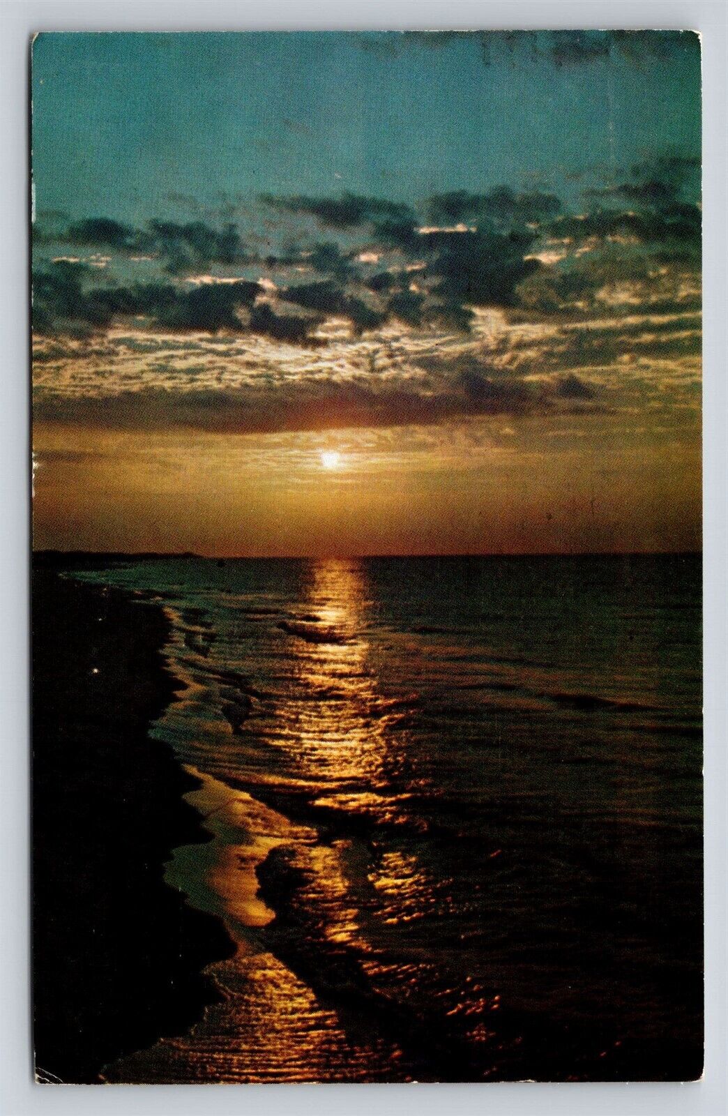 Cape Cod MA Scenic Sunset Vintage Postcard View 1960s 