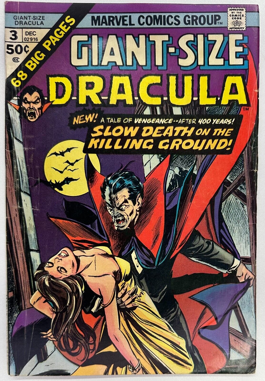 Giant Size Dracula #3, GD, Marvel 1974, *combine shipping available*