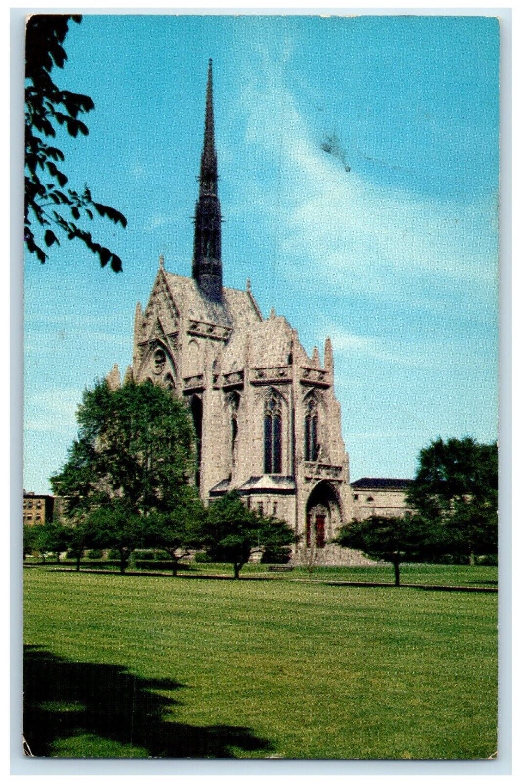 1961 Heinz Memorial Chapel Campus University Pittsburgh Pennsylvania PA Postcard
