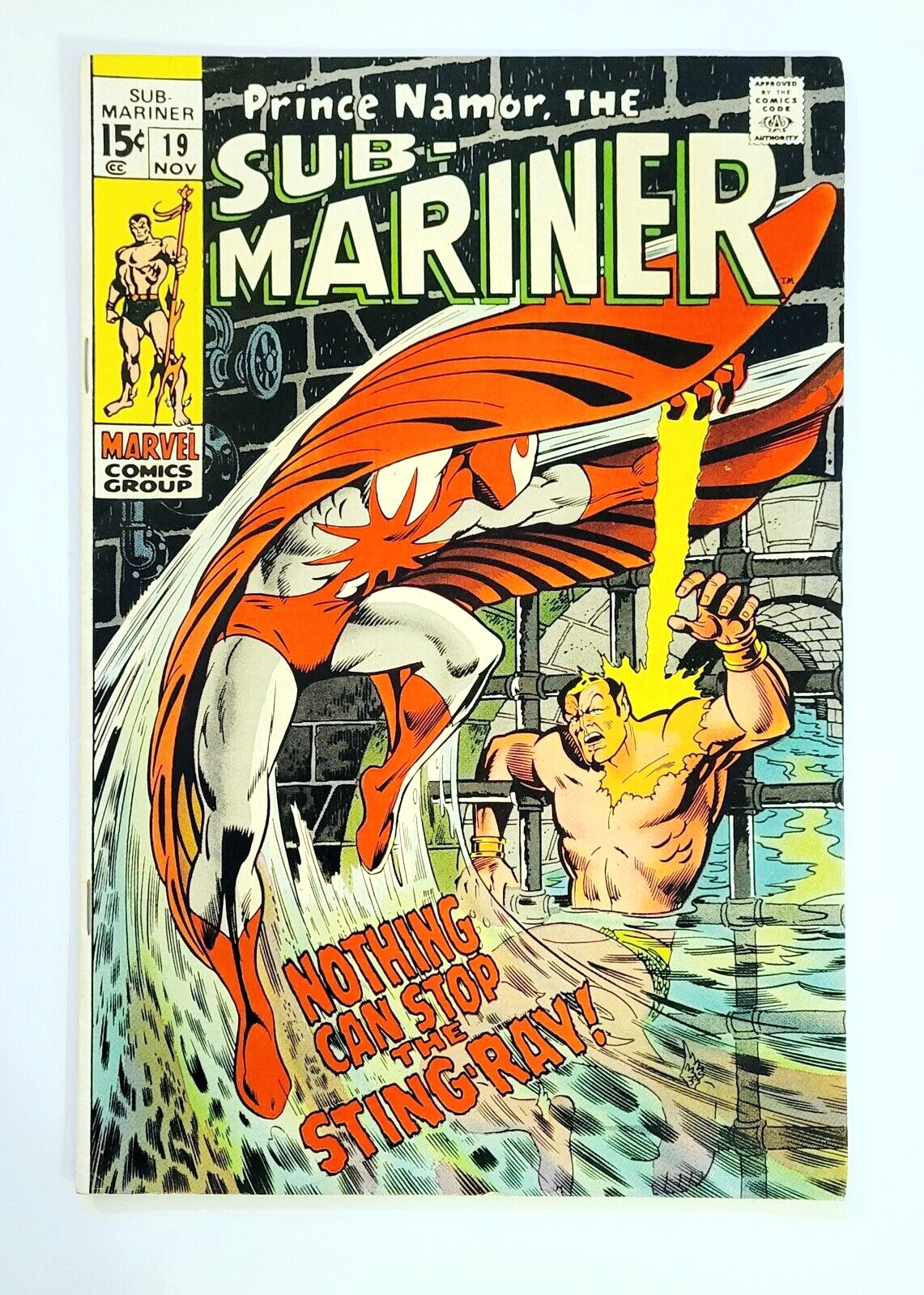 SUB-MARINER #19 Marvel November 1969 Vol 1 Silver Age 1st Appearance of Stingray
