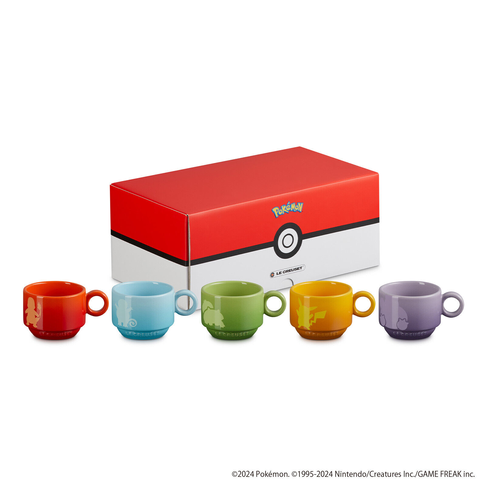 Le Creuset Pokemon Collection Stacking mug cup set 5 pieces Limited