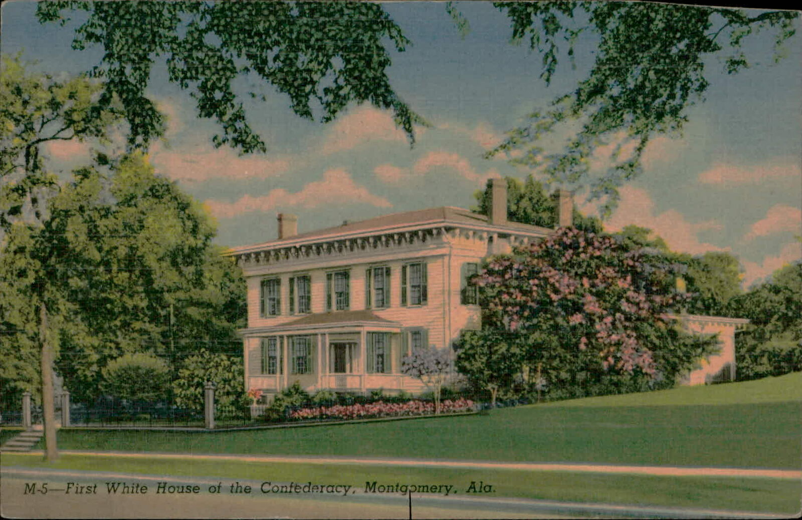 Postcard: M-5 First White House of the Confederacy, Montgomery, Ala.