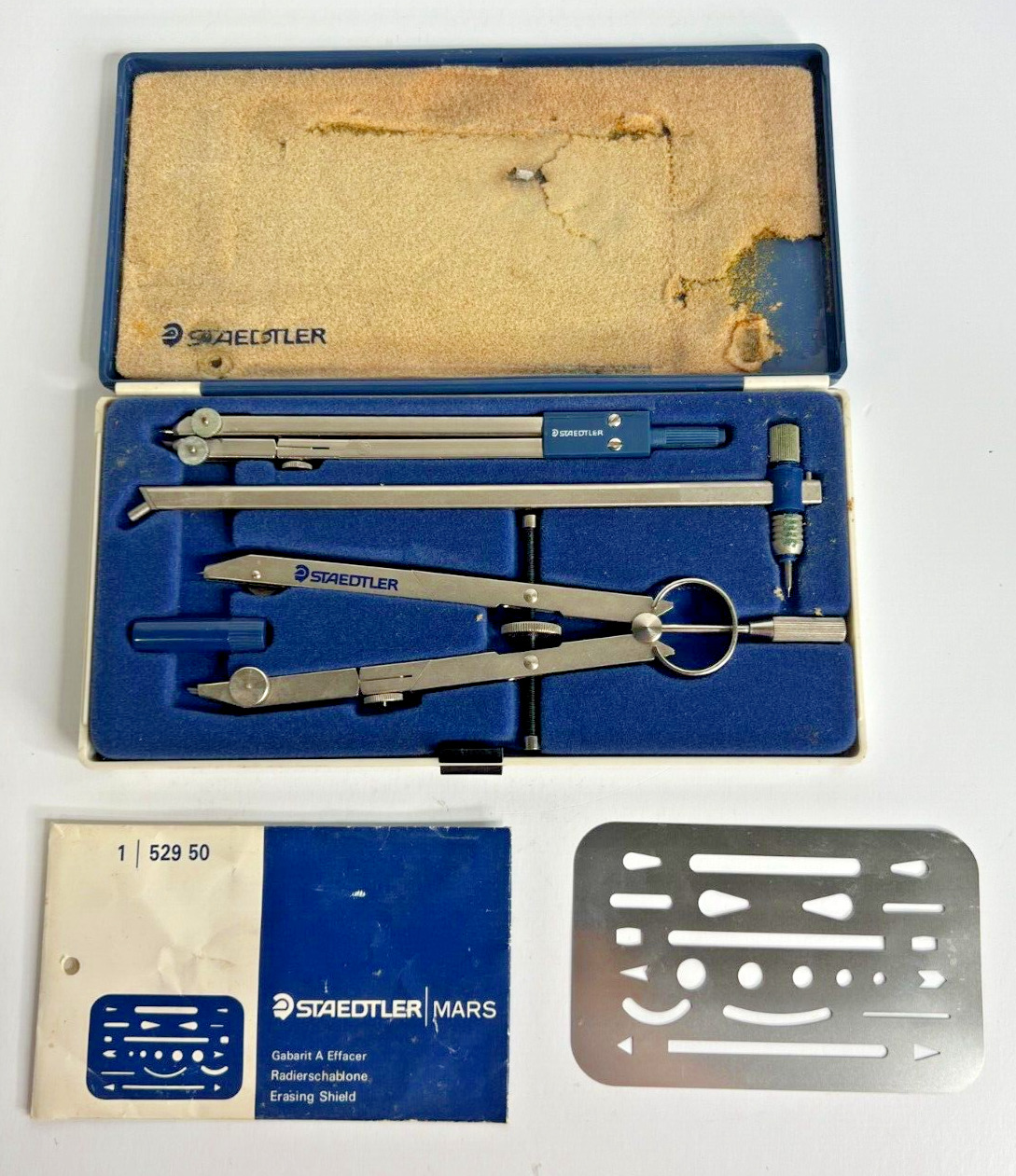 Vintage Staedtler Mars Drafting Set 551 03A64 Original Case Made In Germany